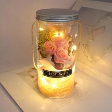 Led night light rosa na garrafa de desejos lâmpada de noite decoração para o dia dos namorados presente de casamento 2024 - compre barato