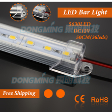 5pcs/lot U Aluminium Profile 36leds/50cm led bar light 5630 DC12V + pc covcer kitchen led under cabinet light 2024 - buy cheap