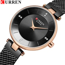 CURREN Women's Simple Fashion Casual Dress Slim Mesh Quartz Watches Ladies Clocks for Lovers orologio donna 2024 - buy cheap