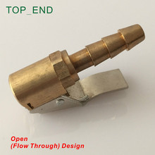 Design de 8x25mm, aberto (fluxo através), latão original, mandril de ar estilo europeu, mangueira longa e farpada, medidor de pneu/pneu, encaixe, 1/4 "npt 2024 - compre barato