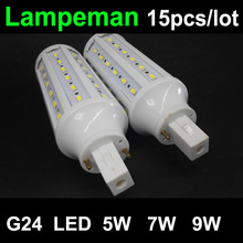 Lâmpada led g24 220v, 5w 6w, led g24 7w 9w 10w smd5730 tamanhos reduzidos 2, lâmpada embutida para tamanhos 110v 220v, ce rohs 2024 - compre barato