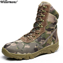 Military Men's Outdoor Jungle Camouflage Army Combat Tactical High Boots Men Breathable Canvas Boots Botas Hombre Sapatos 2024 - buy cheap