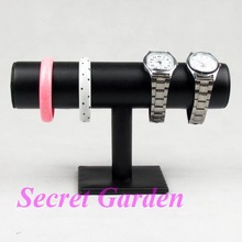 TONVIC 3 High Quality Black Leatherette Bracelet Bangle Watch Display Stand Holder T-Bar 2024 - купить недорого
