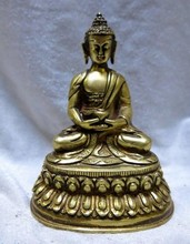 YM  321   gilt bronze carved Buddhism apothecary Medicine Buddha Sculpture Statue 2024 - buy cheap