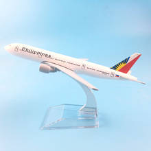 16cm plane model Boeing 777 Philippines Airlines aircraft B777 Metal simulation airplane model for kid toys Christmas gift 2024 - buy cheap