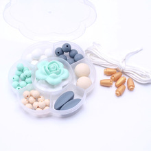 MHS.SUN DIYSilicone Beads 100% BPA Free Baby Teething Beads Set For Nursing Chew Baby Teether Necklace&Bracelet Jewelry Make 2024 - buy cheap