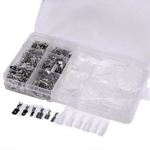 270pcs Male Female Spade Connector Wire Crimp Terminal Block with Insulating Sleeve Assortment Kit 2.8mm 4.8mm 6.3mm 2024 - buy cheap