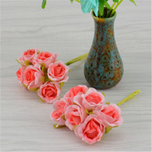 60pcs/lot 2cm Silk Gradient Mini Rose Artificial Flower Bouquet For Wedding Decoration DIY Wreath Gift Scrapbooking Craft Flower 2024 - buy cheap