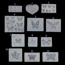 12 Styles Cute Butterfly Silicone Resin Molds Earring Necklace Pendant Jewelry Making Tools Crystal Scale Jewelry Resin Molds 2024 - buy cheap