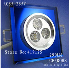 best selling!Seiko space aluminum & K9 crystal led ceilling light.3w.10pcs/lot freeshipping.CE&RoHS 2022 - купить недорого