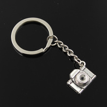 New Fashion Men 30mm Keychain DIY Metal Holder Chain Vintage Retro Camera 16x21x6mm Silver Color Pendant Gift 2024 - buy cheap