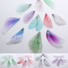 10Pcs/Lot New Creative Charms Chiffon Yarn Dragonfly Wing Pendant Connector For DIY Earrings Jewelry Making Material Accessories 2024 - buy cheap