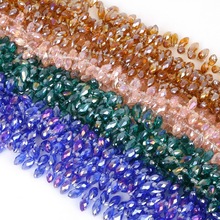 6x12mm Austrian Faceted Teardrop Crystal Beads Loose Spacer Glass Beads For DIY Bracelet Jewelry Making Approx 50pcs 2024 - buy cheap