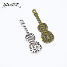 YuenZ 8pcs 2 colour Antique silver Plated Charms guitar Pendants for Jewelry Making DIY Handmade 42*13mm P122 2024 - buy cheap