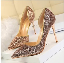 Sapato feminino salto alto sensual, salto fino dourado prateado branco 2024 - compre barato