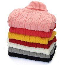 Suéter de terciopelo para niños y niñas, ropa de cuello alto de Color sólido, otoño e invierno, novedad de 2018 2024 - compra barato