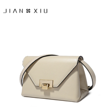 JIANXIU Brand Women Messenger Bags Litchi Grain Cowhide Shoulder Crossbody Genuine Leather Bag 2018 Fasion Female Small Tote Bag 2024 - buy cheap