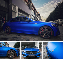 Matte Blue Metallic Vinyl Car Wrap With Air Bubble Free DIY Adhesive Wrapping Sticker Decal 2024 - buy cheap