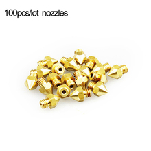 100pcs anet a6 a8 e10 e12 MK8 3D printer nozzles 0.2 0.3 0.4 0.5mm for prusa feeder Extruder reprap 3d printers parts 2024 - buy cheap