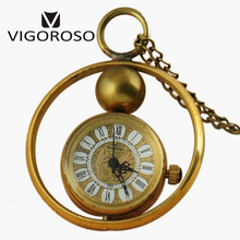 Unique Design Mechanical Pocket Watch Hand-winding Brass Steel Skeleton Necklace chain Women's Pendent Retro Clock Gifts 2024 - buy cheap