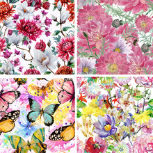 Polyester fabric for dress Custom image print cloth high-grade floral thin stretch fabric diy Shirt clothing patchwork fabric 2024 - buy cheap