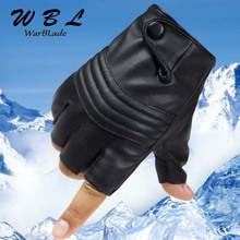 2018 New Style Mens Leather Driving Gloves Fitness Gloves Half Finger Tactical Gloves Black Guantes Luva R223 WARBLADE 2024 - buy cheap