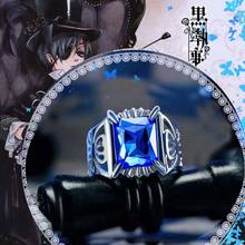 Anime Black Butler Ring Adjustable Kuroshitsuji Sebastian Michaelis Ciel S925 Sterling Rings for Men Women Jewelry Dropshipping 2024 - buy cheap