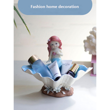 Kawaii Mermaid Storage Box Creative Fairy Garden Decoration Resin Figurines Miniatures Fashion Desk  Crafts Home Accessories 2024 - buy cheap