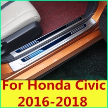 Soleira da porta, pedal de boas vindas especial para proteção, acessórios para carro para honda civic 2006-2011 10th gen sedan 2024 - compre barato