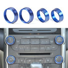 DWCX автостайлинг 4 шт. ручки из алюминиевого сплава для кондиционера аудио крышка переключателя для Chevrolet Malibu 2012 2013 2014 2015 2024 - купить недорого
