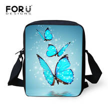 FORUDESIGNS/женские сумки-мессенджеры с принтом бабочки; маленькие сумки через плечо для девочек-подростков; женские мини-сумки через плечо 2024 - купить недорого