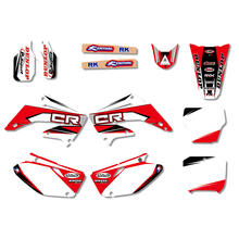 New Style TEAM GRAPHICS & BACKGROUNDS DECALS STICKERS Kits for HONDA CR125 CR250 CR125R CR250R 2002-2012 CR 125 125R 250 250R 2024 - buy cheap