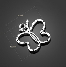 100pcs Antique Silver Line Butterfly Charms Pendants -DIY Findings Necklace Bracelet Metal Fashion Bag Accessories 19.2mmX18.6mm 2024 - buy cheap