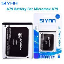 SIYAA оригинальный A79 Батарея Для Micromax A79 79 телефон Bateria 3,7 V Высокая Ёмкость 1400 мАч Замена литий-полимерные батареи 2024 - купить недорого