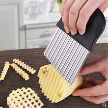 French Fries Cutter Stainless Steel Serrated Blade Easy Slicing Cut Vegetable Fruit Tool Wave Knife Chopper Knife Accessorie Y21 2024 - buy cheap