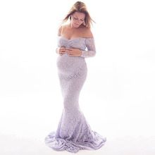 Maternity Dress For Photo Shoot Pregnant Women Clothes Lace Maternity Photography Props Pregnancy Dress Photography 2024 - buy cheap