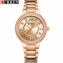 NEW Women's Fashion Watches Curren Luxury Gold Stainless Steel Quartz Watch Ladies Dress Jewelry For Women Gifts Wristwatches 2024 - buy cheap