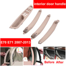 Reposabrazos delantero izquierdo de coche, cubierta embellecedora de Panel Interior de manija de puerta LHD, color Beige y negro, para BMW E70, E71, E72, X5, X6 2024 - compra barato