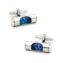 Men's Functional Level Cuff Links Copper Material Blue Color 2024 - buy cheap