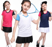 Camisa infantil de tênis de mesa, roupa esportiva para crianças, saias masculinas, tênis de mesa de secagem rápida, camisa de badminton para crianças 2024 - compre barato