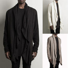 Jaqueta masculina de algodão com cascata longa, casaco quente casual de primavera e outono de alta qualidade preto, branco e cáqui para homens 2024 - compre barato