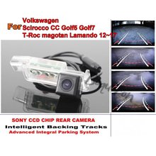 Para Volkswagen magotan Scirocco CC Golf5 Golf7 T-Roc Lamando 12 ~ 17 Night Vision Carro Reversa Estacionamento de Backup câmera de Visão traseira CCD 2024 - compre barato