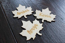 Leaf Placecards Wood Place Cards Thanksgiving Table Setting Leaf Name Cards Leaf Shape Thanksgiving Decor 2024 - buy cheap