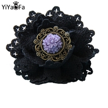 YiYaoFa Handmade Pin & Brooches Original Gothic Jewelry Antique Fabric Brooch Buckle Vintage Women Accessories YBR-01 2024 - buy cheap