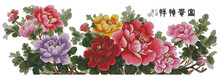 Kit de costura ponto cruz peônias qualidade superior, adorável, venda quente, flor digital da china, ponto cruz 2024 - compre barato