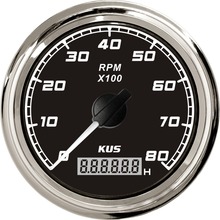 KUS 85mm 3-3/8" black faceplate tachometer FMHB-8KL for marine car 2024 - buy cheap