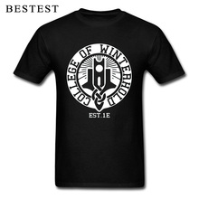 Skyrim T Shirt Men College of Winterhold T-shirt 2019 Male Tshirt Cotton Custom Black Gamer Clothing Oversized Adult Tops Cheap 2024 - buy cheap