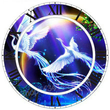 Needlework DIY 5D Diamond Painting Phoenix Wall clock Cross Stitch Full Diamond Embroidery Icon Pattern Rhinestone Painting 2024 - buy cheap