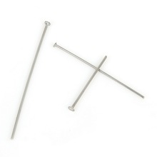 100/200pcs Stainless Steel Flat Head Pins Needles Headpins For DIY Jewelry Findings Accessories 2024 - buy cheap