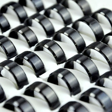 30Pcs Black Stainless Steel Men Rings Lots Jewelry Wholesale Bulks LR4144 2024 - buy cheap